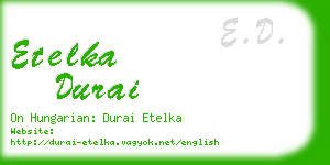 etelka durai business card